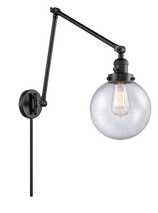 Innovations - 238-BK-G204-8 - One Light Swing Arm Lamp - Franklin Restoration - Matte Black