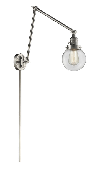 Innovations - 238-SN-G202-6 - One Light Swing Arm Lamp - Franklin Restoration - Brushed Satin Nickel