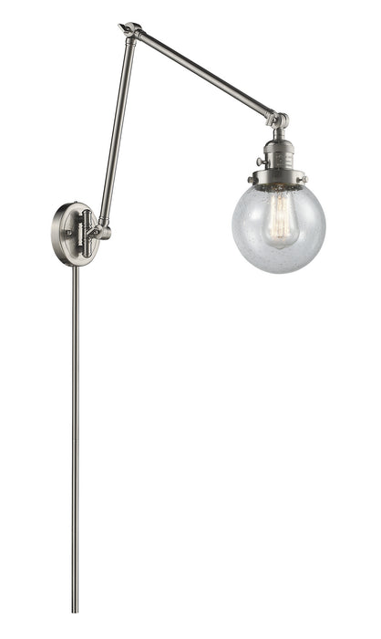 Innovations - 238-SN-G204-6 - One Light Swing Arm Lamp - Franklin Restoration - Brushed Satin Nickel