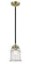 Innovations - 284-1S-BAB-G184 - One Light Mini Pendant - Nouveau - Black Antique Brass