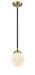 Innovations - 284-1S-BAB-G201-6 - One Light Mini Pendant - Nouveau - Black Antique Brass