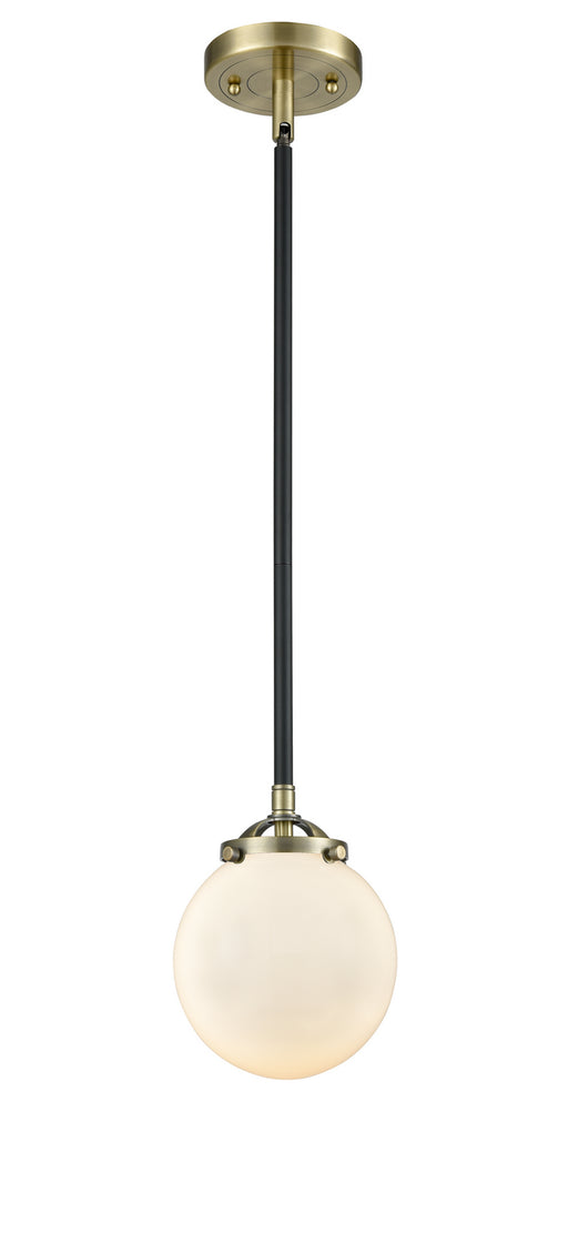 Innovations - 284-1S-BAB-G201-6 - One Light Mini Pendant - Nouveau - Black Antique Brass