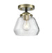 Innovations - 284-1C-BAB-G172 - One Light Semi-Flush Mount - Nouveau - Black Antique Brass