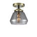 Innovations - 284-1C-BAB-G173 - One Light Semi-Flush Mount - Nouveau - Black Antique Brass