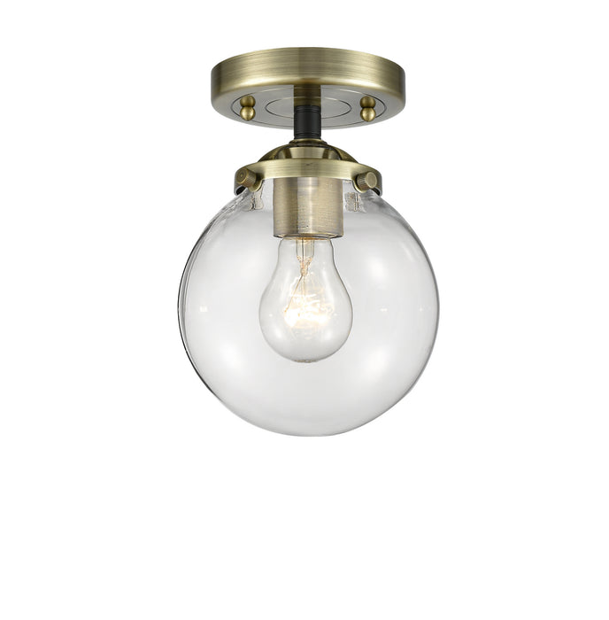 Innovations - 284-1C-BAB-G202-6 - One Light Semi-Flush Mount - Nouveau - Black Antique Brass