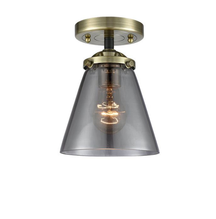 Innovations - 284-1C-BAB-G63 - One Light Semi-Flush Mount - Nouveau - Black Antique Brass