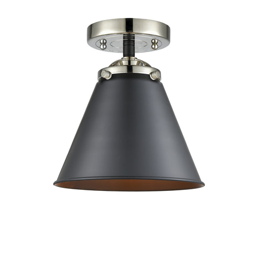 Innovations - 284-1C-BPN-M13-BK - One Light Semi-Flush Mount - Nouveau - Black Polished Nickel