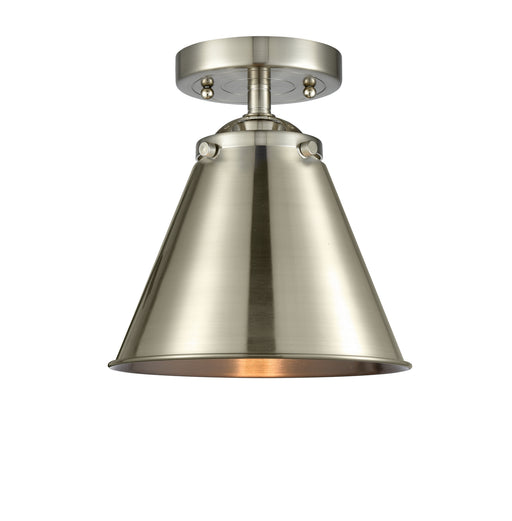 Innovations - 284-1C-SN-M13-SN - One Light Semi-Flush Mount - Nouveau - Brushed Satin Nickel