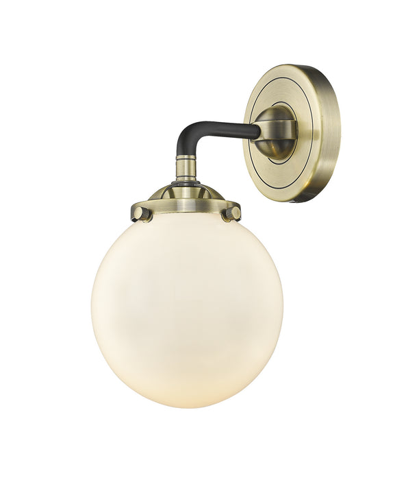 Innovations - 284-1W-BAB-G201-6 - One Light Wall Sconce - Nouveau - Black Antique Brass