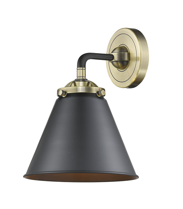 Innovations - 284-1W-BAB-M13-BK - One Light Wall Sconce - Nouveau - Black Antique Brass