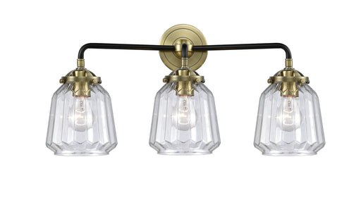Innovations - 284-3W-BAB-G142 - Three Light Bath Vanity - Nouveau - Black Antique Brass