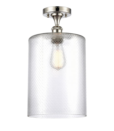 Ballston One Light Semi-Flush Mount Polished Nickel