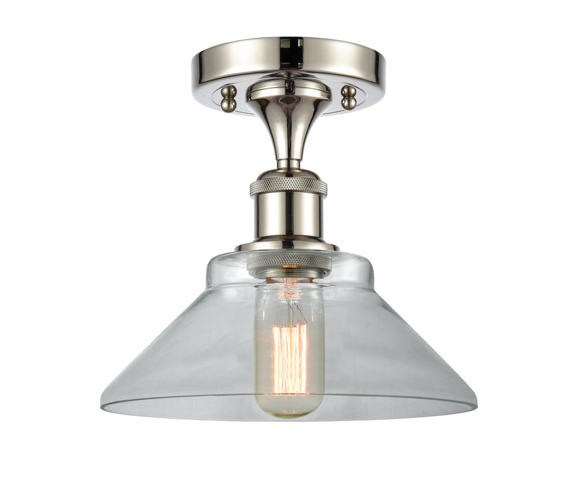 Innovations - 516-1C-PN-G132 - One Light Semi-Flush Mount - Ballston - Polished Nickel