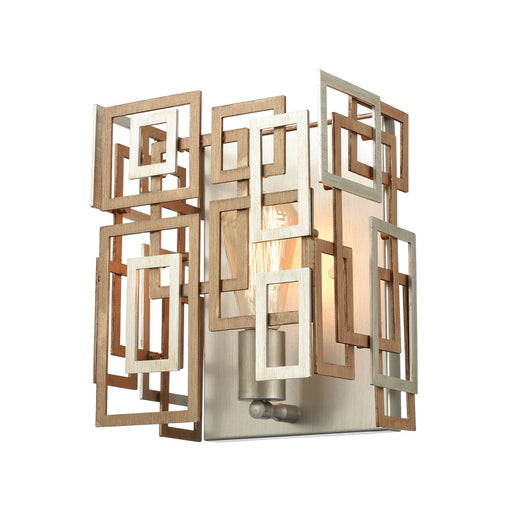 Elk Lighting - 12300/1 - One Light Wall Sconce - Gridlock - Matte Gold, Aged Silver, Aged Silver