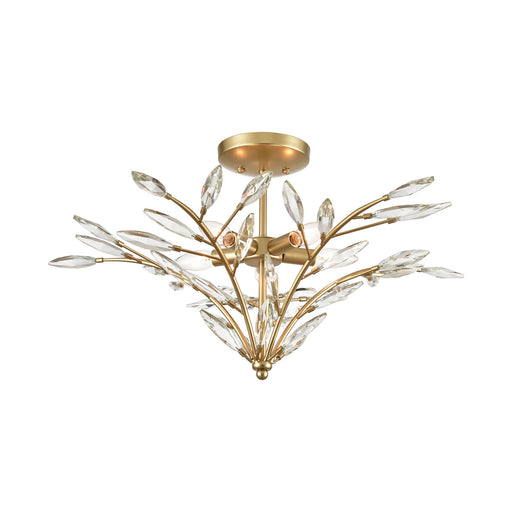 Elk Lighting - 18293/5 - Five Light Semi Flush Mount - Flora Grace - Champagne Gold