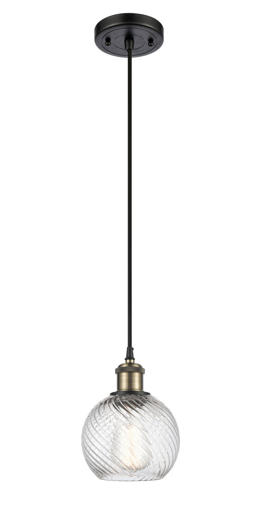 Innovations - 516-1P-BAB-G1214-6 - One Light Mini Pendant - Ballston - Black Antique Brass