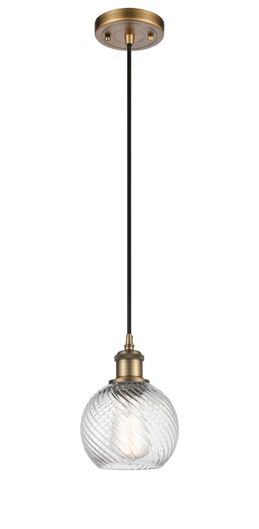 Innovations - 516-1P-BB-G1214-6 - One Light Mini Pendant - Ballston - Brushed Brass