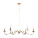 Elk Lighting - 46799/6 - Six Light Island Pendant - Wellsley - Burnished Brass