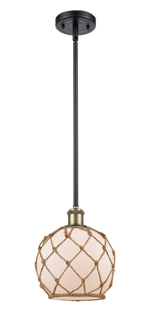 Innovations - 516-1S-BAB-G121-8RB - One Light Mini Pendant - Ballston - Black Antique Brass