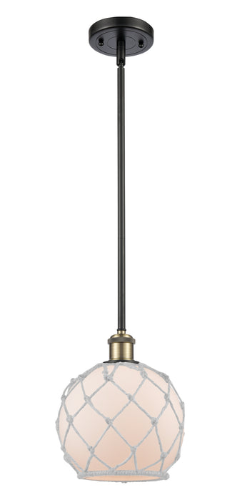 Innovations - 516-1S-BAB-G121-8RW - One Light Mini Pendant - Ballston - Black Antique Brass