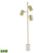 Elk Home - D4533 - LED Floor Lamp - Dien - Honey Brass, White Marble, White Marble