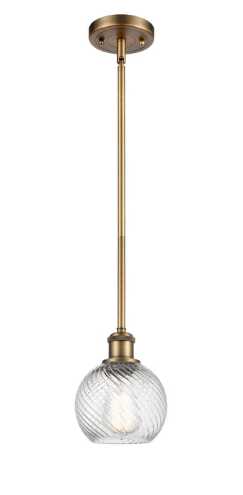 Innovations - 516-1S-BB-G1214-6 - One Light Mini Pendant - Ballston - Brushed Brass