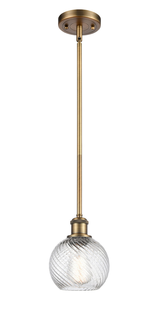 Innovations - 516-1S-BB-G1214-6 - One Light Mini Pendant - Ballston - Brushed Brass