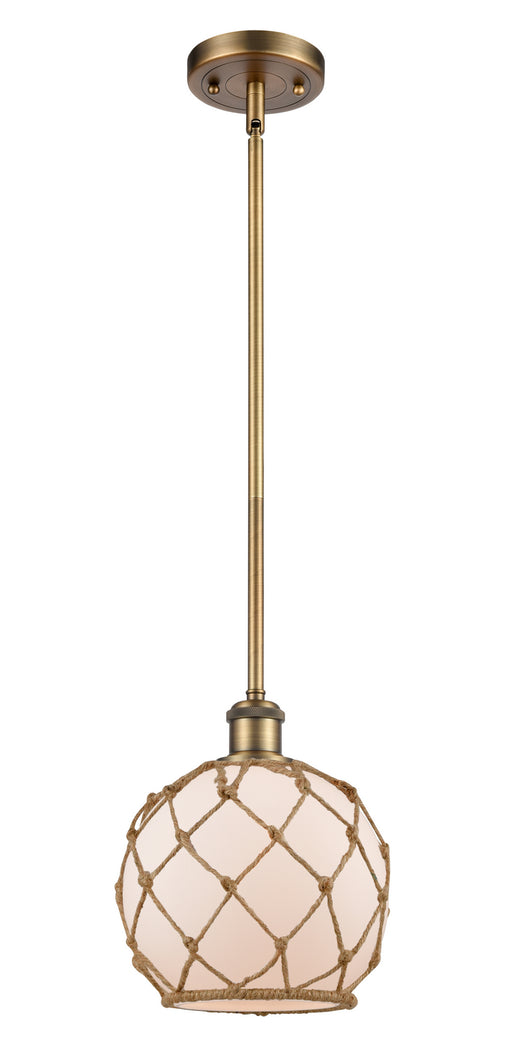 Innovations - 516-1S-BB-G121-8RB - One Light Mini Pendant - Ballston - Brushed Brass