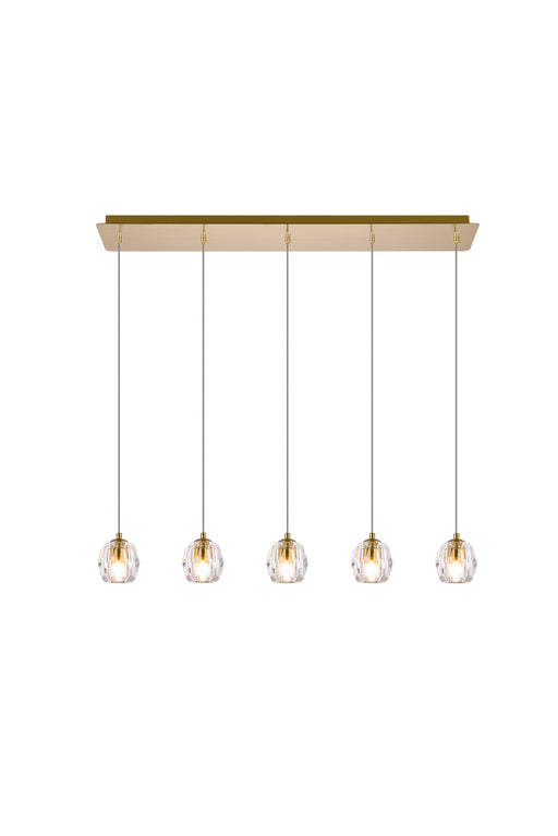 Elegant Lighting - 3505D32G - Five Light Pendant - Eren - Gold