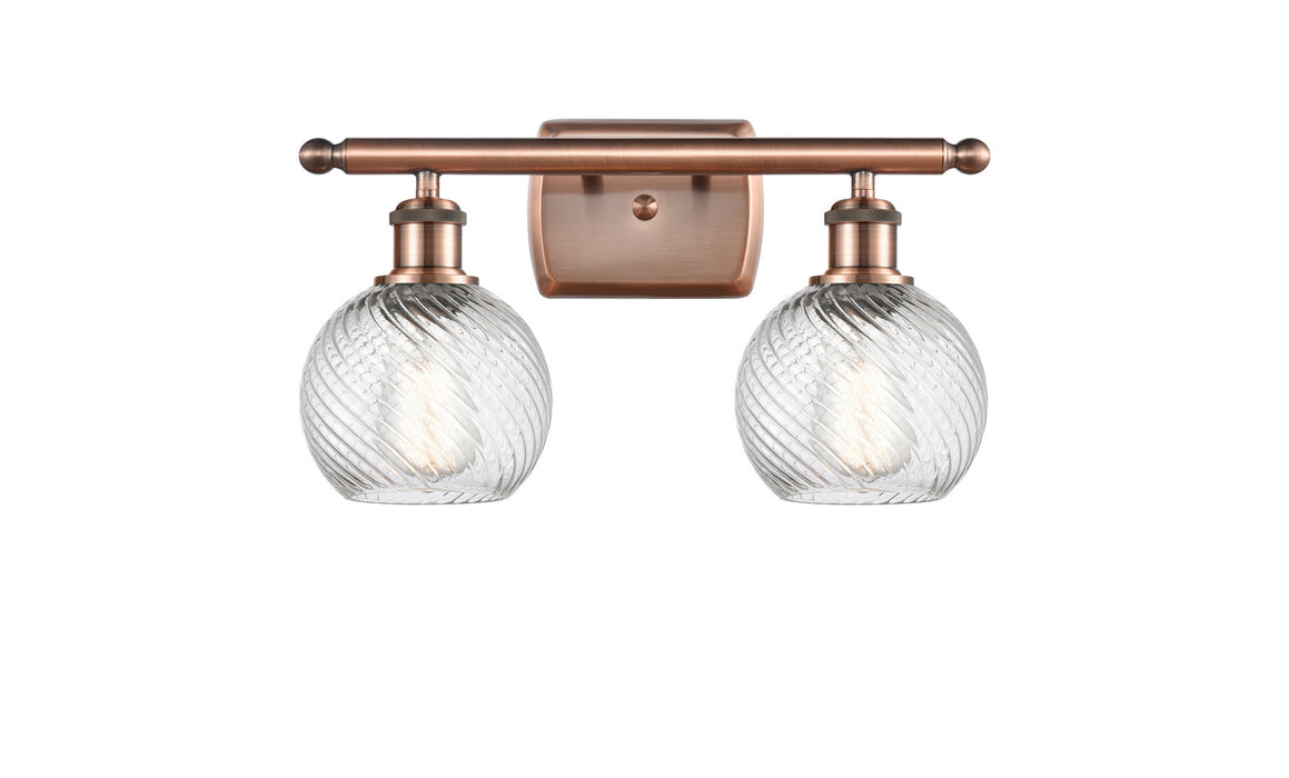 Innovations - 516-2W-AC-G1214-6 - Two Light Bath Vanity - Ballston - Antique Copper