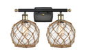 Innovations - 516-2W-BAB-G122-8RB - Two Light Bath Vanity - Ballston - Black Antique Brass