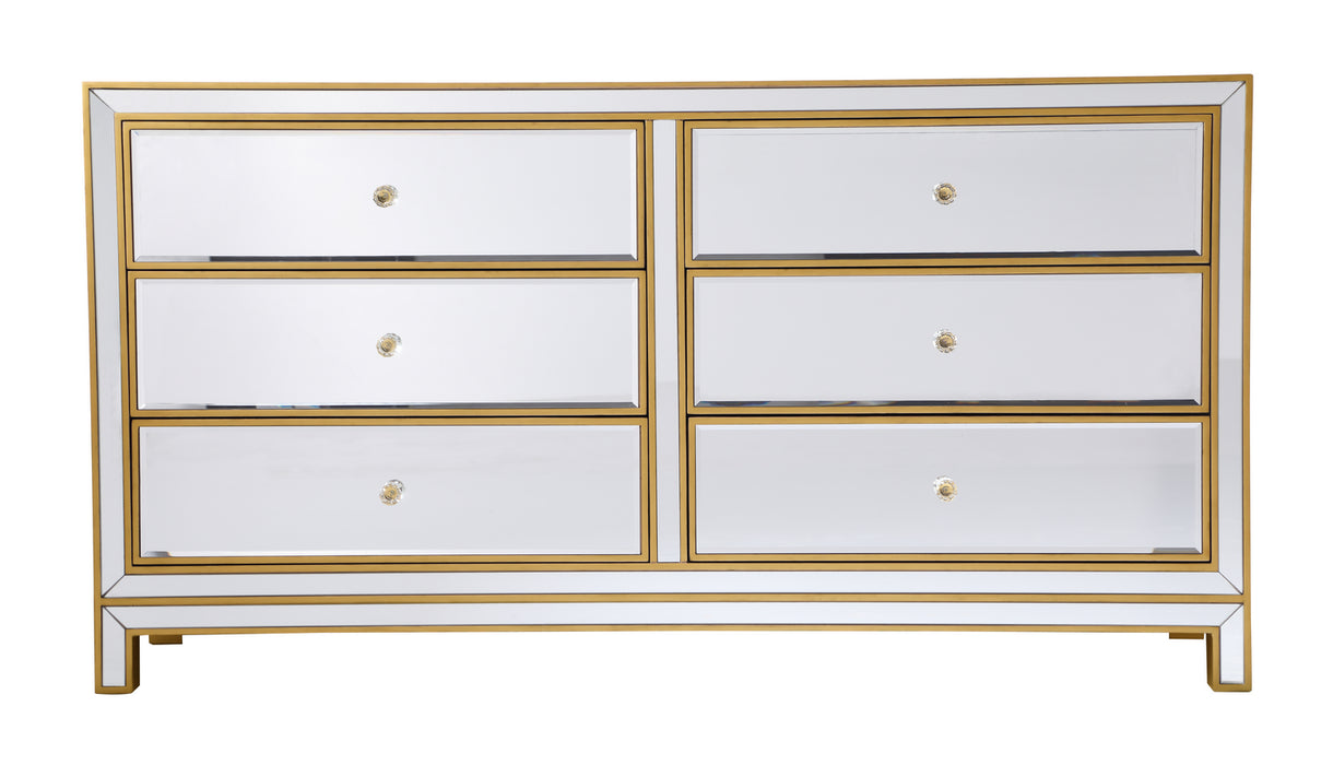 Elegant Lighting - MF72036G - Dresser - REFLEXION - Antique Gold Elegant Lighting - MF72036G - Dresser - REFLEXION - Antique Gold
