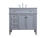 Elegant Lighting - VF12536GR - Single Bathroom Vanity - Williams - Grey