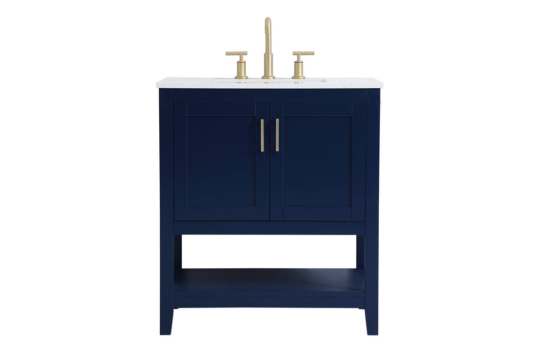 Elegant Lighting - VF16030BL - Single Bathroom Vanity - Aubrey - Blue