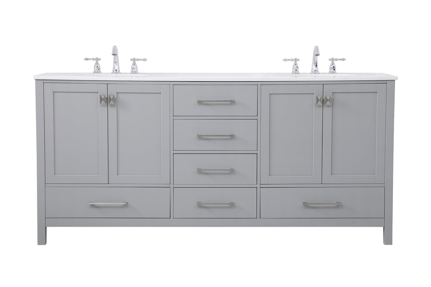 Elegant Lighting VF18872DGR Double Bathroom Vanity Irene Gray