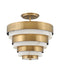 Hinkley - 30183HB - Three Light Foyer Pendant - Echelon - Heritage Brass