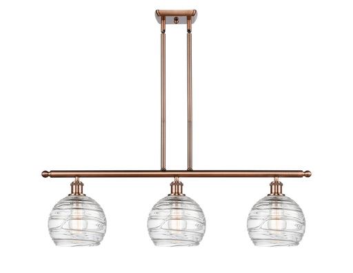 Innovations - 516-3I-AC-G1213-8 - Three Light Island Pendant - Ballston - Antique Copper