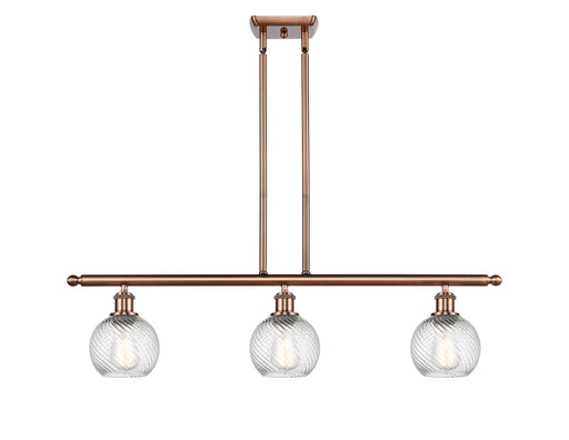 Innovations - 516-3I-AC-G1214-6 - Three Light Island Pendant - Ballston - Antique Copper