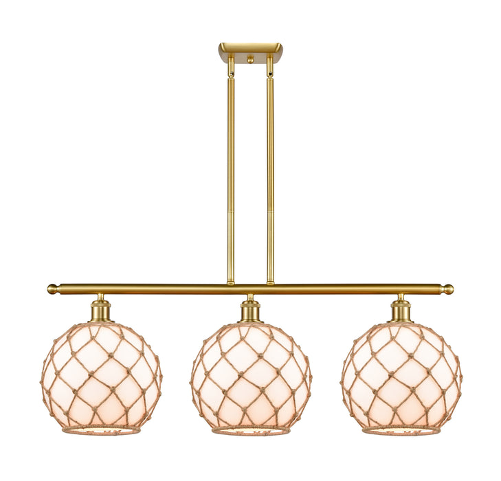 Innovations - 516-3I-SG-G121-10RB - Three Light Island Pendant - Ballston - Satin Gold