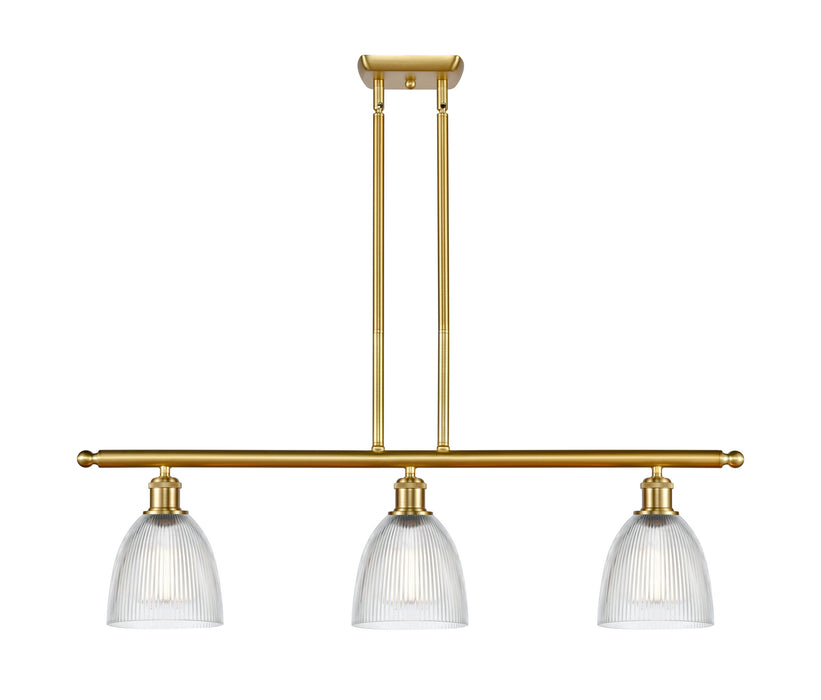 Innovations - 516-3I-SG-G382 - Three Light Island Pendant - Ballston - Satin Gold