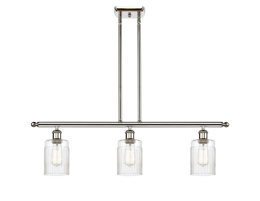 Ballston Three Light Island Pendant Polished Nickel