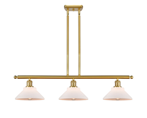 Ballston Three Light Island Pendant Satin Gold