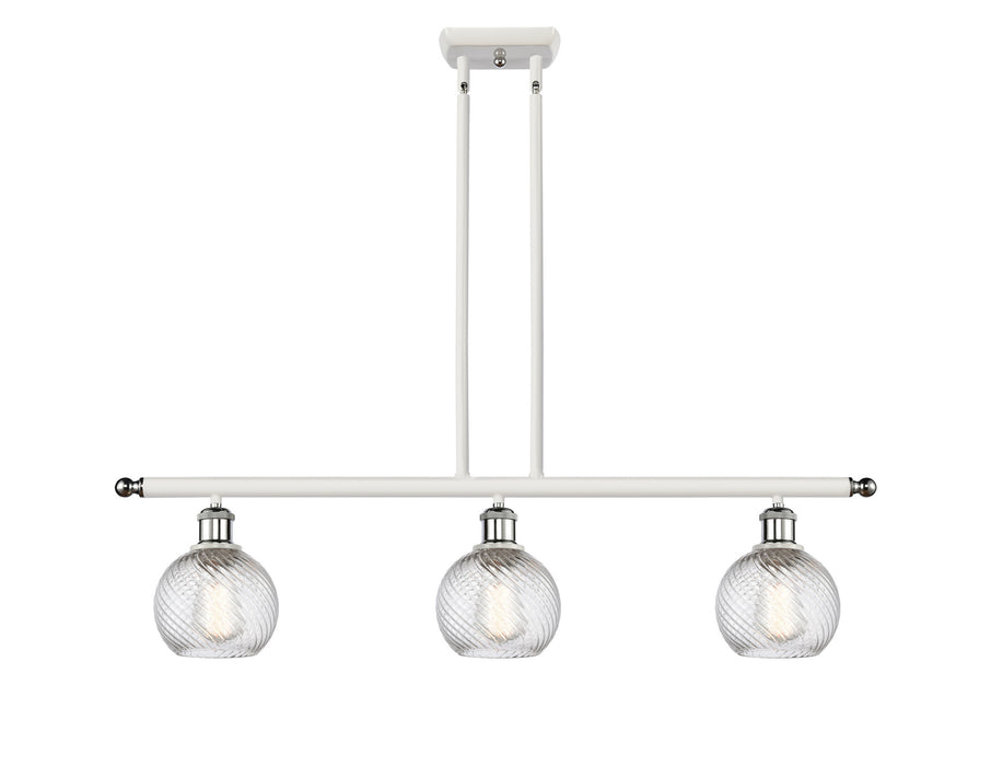 Innovations - 516-3I-WPC-G1214-6 - Three Light Island Pendant - Ballston - White and Polished Chrome