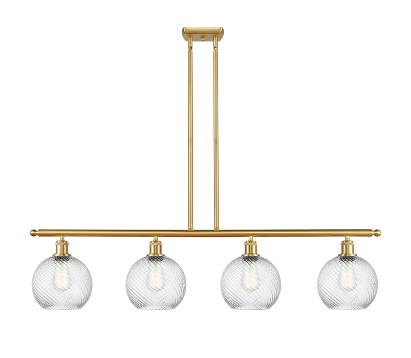 Innovations - 516-4I-SG-G1214-8 - Four Light Island Pendant - Ballston - Satin Gold