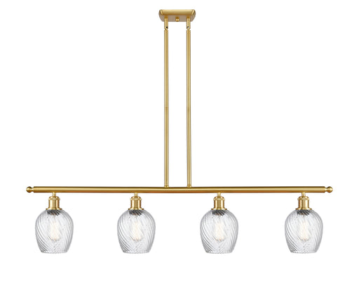 Ballston Four Light Island Pendant Satin Gold