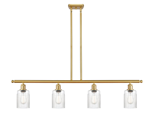 Ballston Four Light Island Pendant Satin Gold