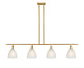 Innovations - 516-4I-SG-G381 - Four Light Island Pendant - Ballston - Satin Gold