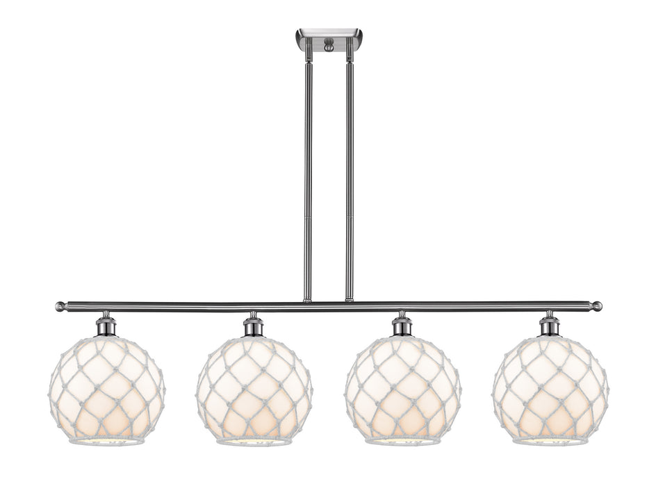 Innovations - 516-4I-SN-G121-10RW - Four Light Island Pendant - Ballston - Brushed Satin Nickel