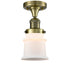Innovations - 517-1CH-AB-G181S - One Light Semi-Flush Mount - Franklin Restoration - Antique Brass