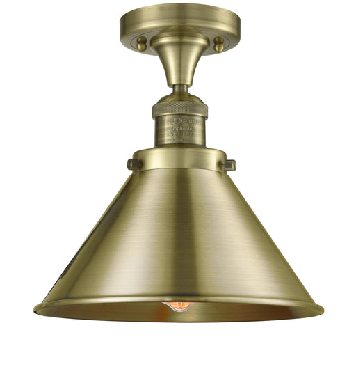 Innovations - 517-1CH-AB-M10-AB - One Light Semi-Flush Mount - Franklin Restoration - Antique Brass